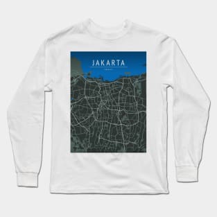 JAKARTA MAP Long Sleeve T-Shirt